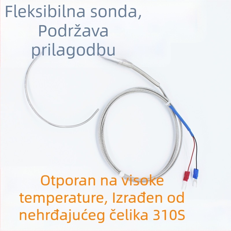 Oklopni termopar tipa K sonda – senzor temperature, otporan na visoke temperature, visoka preciznost