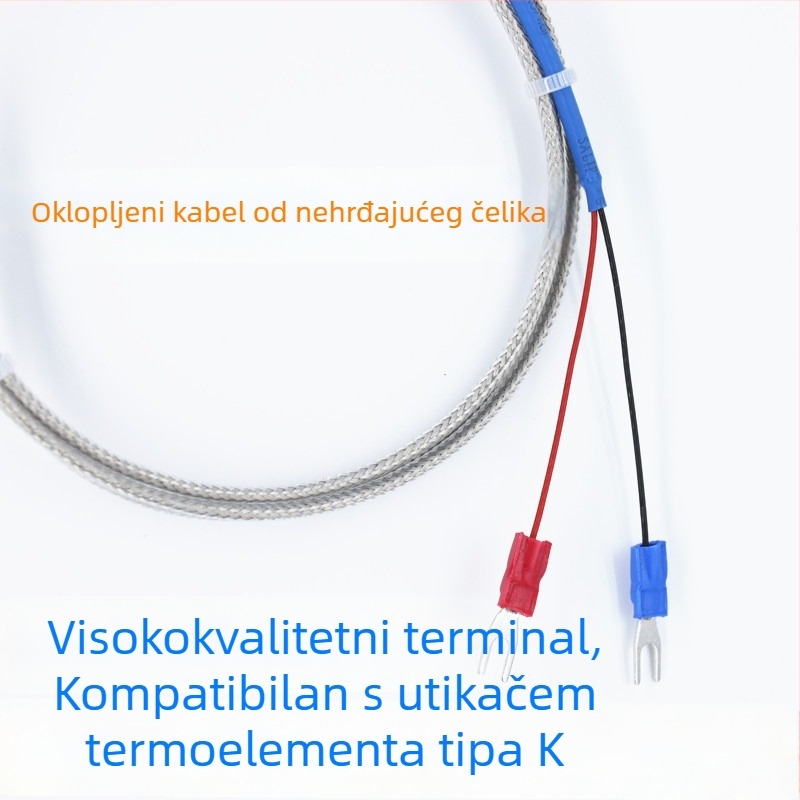 Oklopni termopar tipa K sonda – senzor temperature, otporan na visoke temperature, visoka preciznost