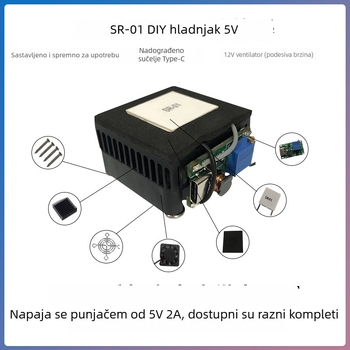 SR-01 DIY poluvodička ploča za hlađenje mobilnih uređaja, tiha, 5V 40×40