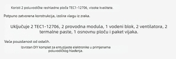 12V termoelektrični hladnjak DIY radijator kit 12706 modul hlađenja