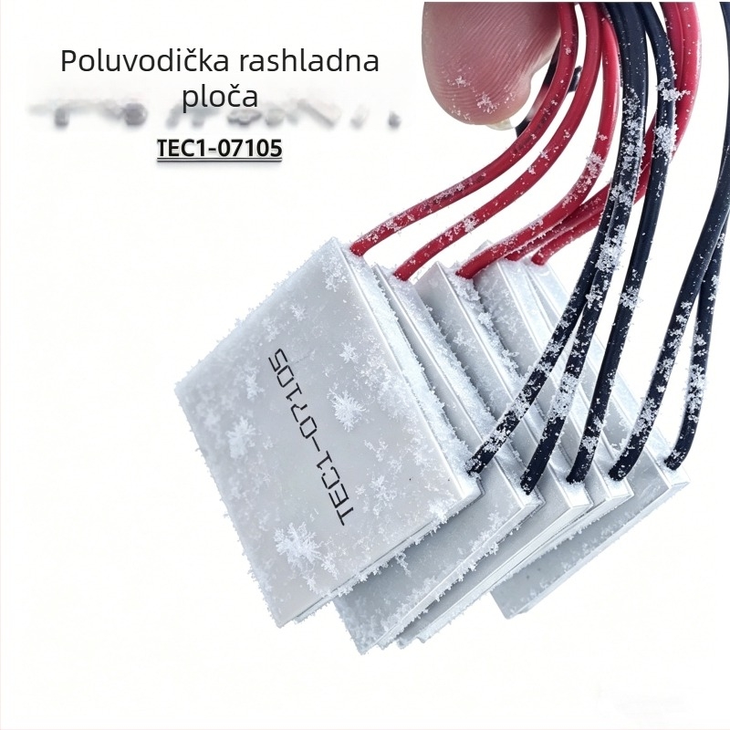 TEC1-07105 termoelektrična ploča za hlađenje, 8,4V, napajana dvostrukim litijskim baterijama, dimenzije 30x30x3.8 mm