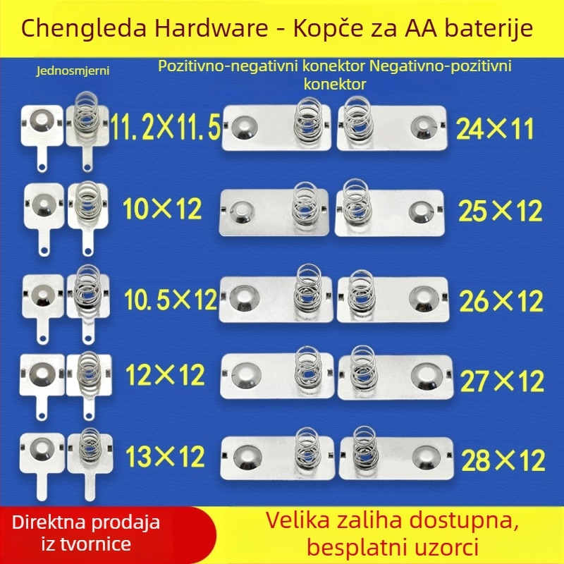 Kontakti za baterije No.5 i No.7 – metalni dijelovi presovanog metala