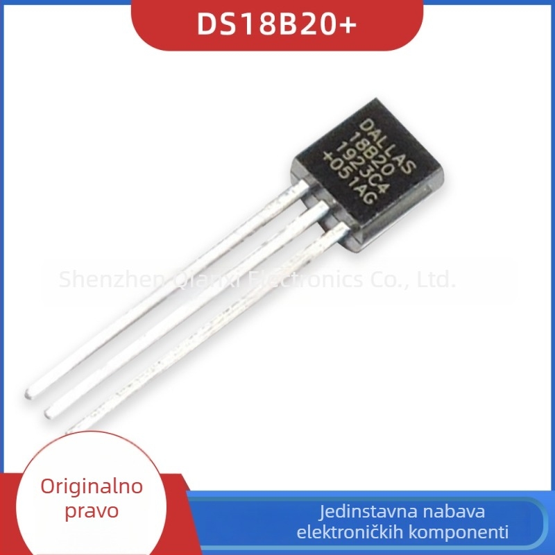 DS18B20+ temperaturni senzor u TO-92 kućištu, originalan, nov