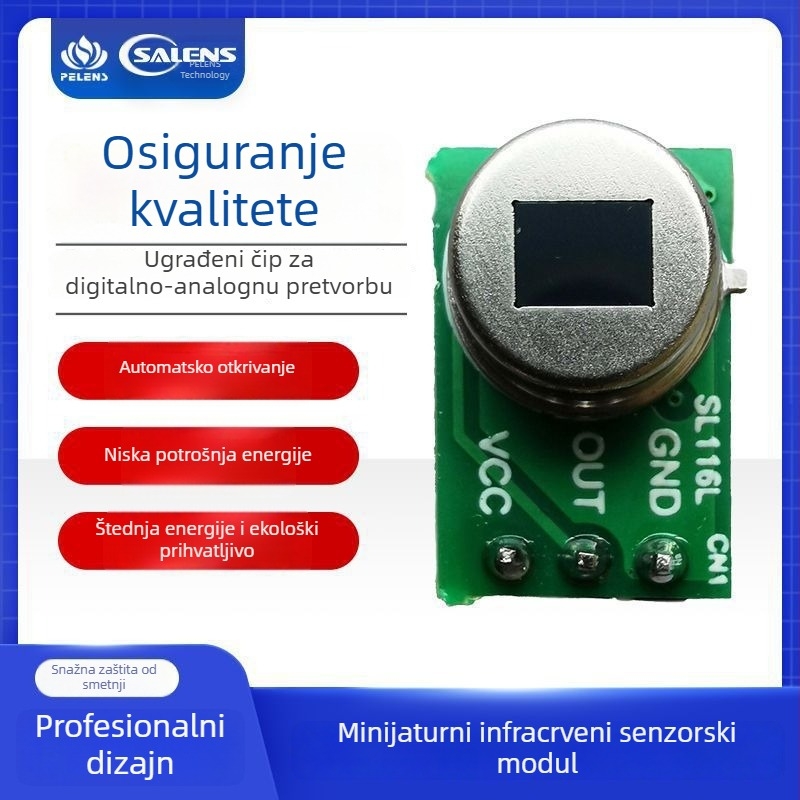 Puen Technology SL670 Digitalni infracrveni senzor modul za ljudsko tijelo, Ø15,5 mm