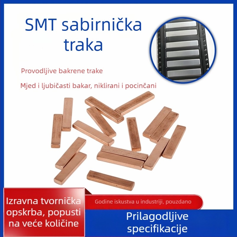Jinshun SMT bakrena traka za PCB, visoka vodljivost, jednostavno zavarivanje točkama, presječeni kontaktni dijelovi