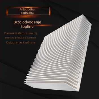 Aluminijski hladnjak za disipaciju topline, aluminijski profil 6063, guste lamelice, visok kapacitet hlađenja, 200×45 mm, Shengtian