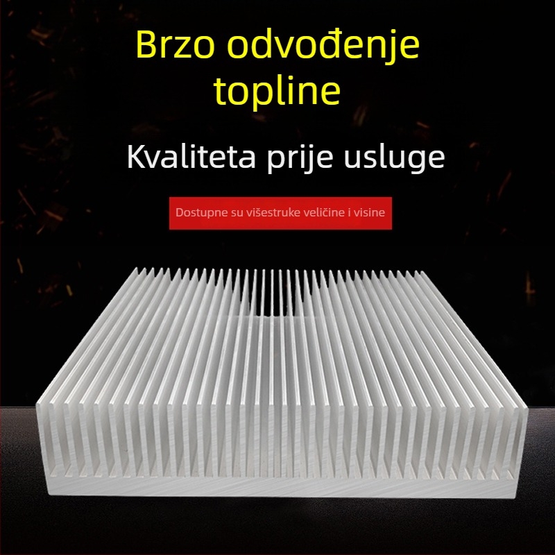 Aluminijski hladnjak za disipaciju topline, aluminijski profil 6063, guste lamelice, visok kapacitet hlađenja, 200×45 mm, Shengtian