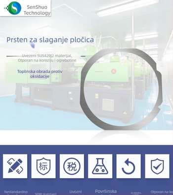 Okvir prstena za wafer od 420J2 nehrđajućeg čelika za poluvodičke wafere, veličine 6/8/12 inča, rezanje i poliranje