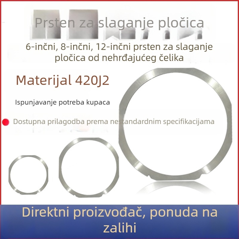Okvir prstena za wafer od 420J2 nehrđajućeg čelika za poluvodičke wafere, veličine 6/8/12 inča, rezanje i poliranje