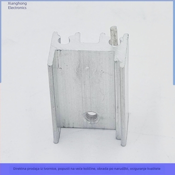 Aluminijski U-oblik hladnjak za elektroniku, s jednim otvorom, dizajn jedne debele igle, visokofrekvencijski gusto-zubni izmjenjivač topline, veličina 15×11×21 mm, model Xh39
