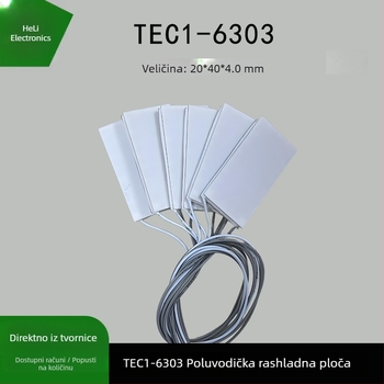 TEC1-6303 poluvodički čip za hlađenje, 20×40 mm, 5V, 3A, za uređaje za njegu ljepote i medicinsko hlađenje