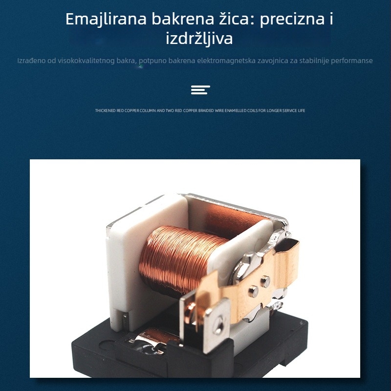 Automobilsko rele s četiri pina, NO, 12V 40A, za ventilatore i klima uređaje, s kabelskim priključkom