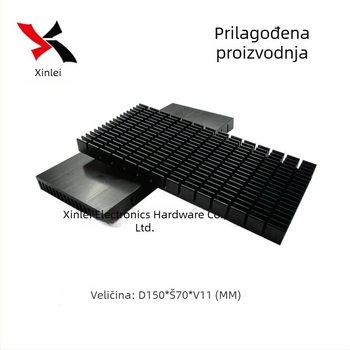 Hladnjak od aluminijskog profila za elektroničku matičnu ploču 150 × 70 × 11 mm