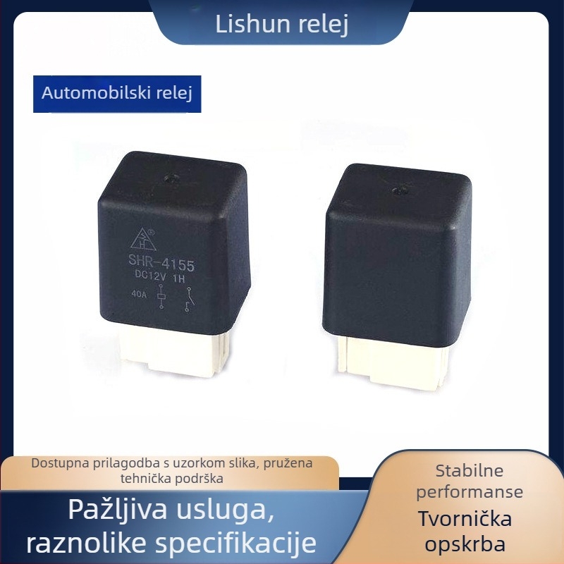 4155 Auto relej, LED pokazivač, 40A, 14VDC, 4-pinski relej