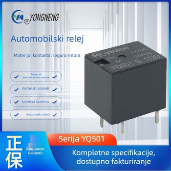Yongneng serija automobilnih releja YQ502, 40A, 1.6W