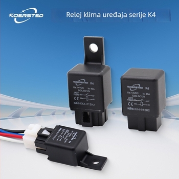 Koersted relej za automobilsku klimu 40A, hlađenje elektronički ventilator, 4-pin utičnica, 12V/24V