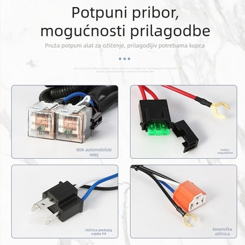 Kabel za pojačanje farova automobila H4, 12V/24V – pojačanje blizinskog i dalekog svjetla