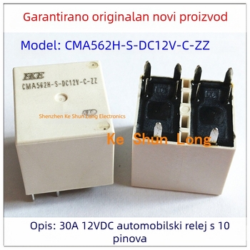 CMA562H-S-DC12V-C automobilski rele, 12VDC, 30A, 10-pinski, HKE Huigang, novo, original