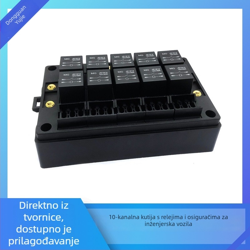10-kanalna kutija za opće upravljanje relejem za automobilsku kutiju osigurača s DC relejskim krugom, model YJ-JEEP59 (Yujie)