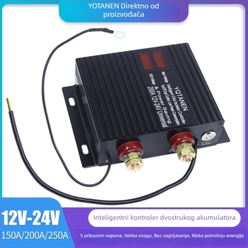 Univerzalni RV zaštitnik i izolator za dvostruku bateriju, 12V/24V, 250A/200A/150A