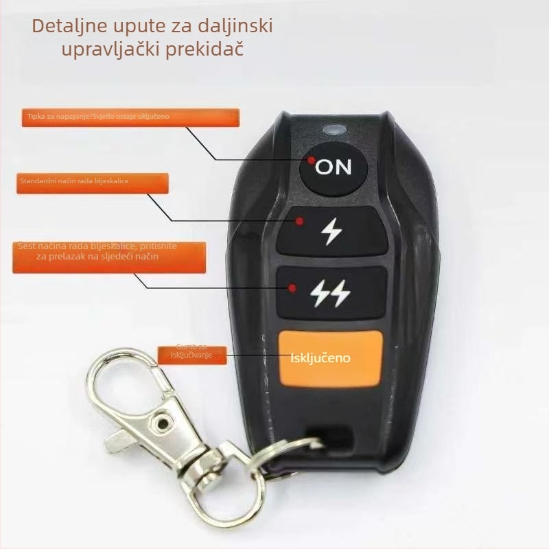 LED svjetla za automobil: kabelski snop s daljinskim upravljačem, strobom, ručnim prekidačem i 12V relejem za off-road vozila