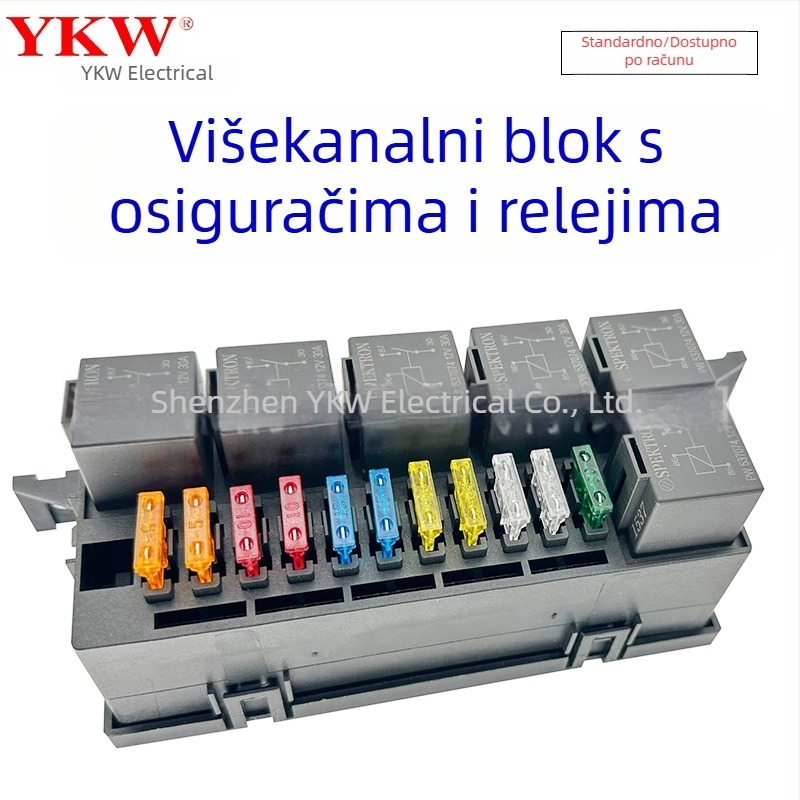Centrali upravljački modul za automobil s kutijom releja, višenamjenskim sklopom osigurača, kabelskim sklopom, modificiranim projektorima i svjetlima za maglu za komercijalna vozila