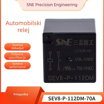 Automobilsko rele SEV8-P-112DM-70A, 12V DC, 1 Form A, 70A, plastično kućište otporno na prašinu