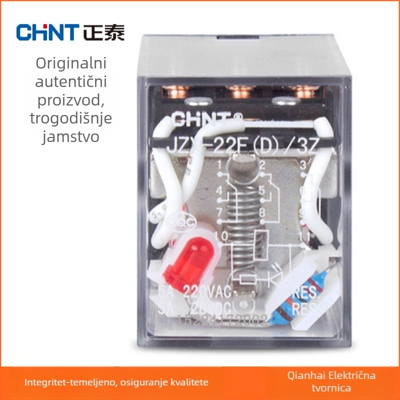 Chint malo elektromagnetno rele JZX-22F(D)/2Z s LED indikatorom