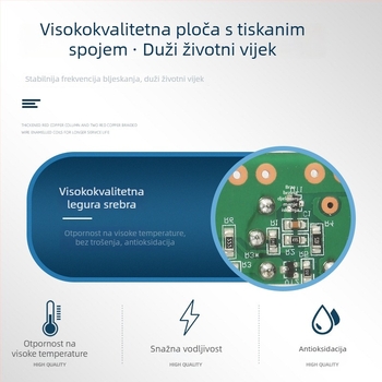 2-pinsko LED flasher relej, 12V, 150W, vodootporan i otporan na vlagu, s pričvrsnim remenom
