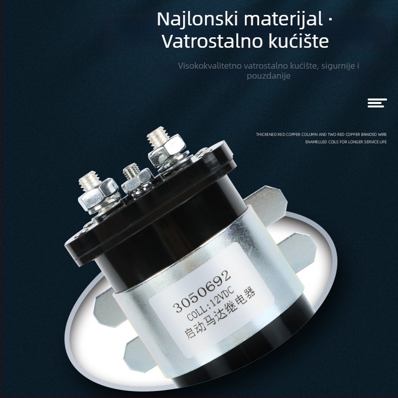 Automobilski relej 3050692 visoke snage, 12V/24V, 200A, za pokretanje i usporavanje motora