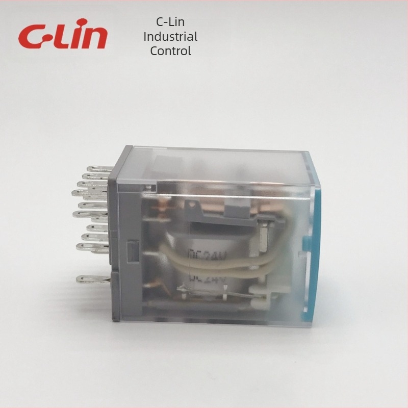 Xinling HHC68BVL-4Z (HH54P, MY4) Elektromagnetski relej, 5A, 14-pinski, s LED indikatorom