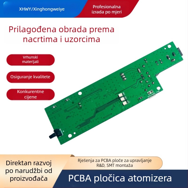 Atomizer PCBA rješenje, 150W visoke snage, otporno na smetnje, otporno na vlagu, stabilna i učinkovita PCBA ploča
