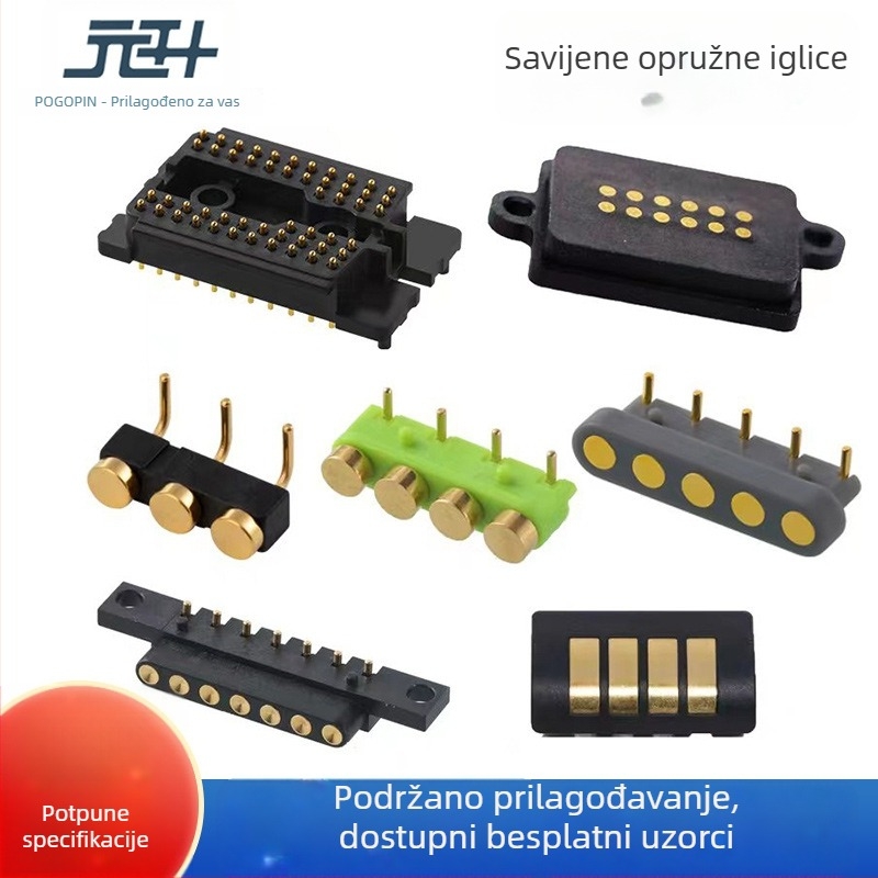 pogopin pozlaćeni savijeni kontakt za testiranje punjenja i vodljive antene – konektor vršni pin pogo pin