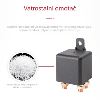 FLS849M automobilno rele za start u nuždi, 250 A visokog toka, 4-pin i 5-pin priključci, 8 velikih bakrenih pinova
