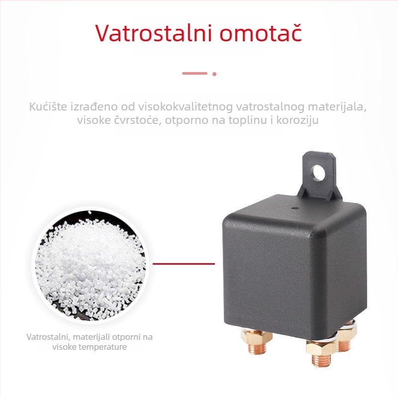 FLS849M automobilno rele za start u nuždi, 250 A visokog toka, 4-pin i 5-pin priključci, 8 velikih bakrenih pinova