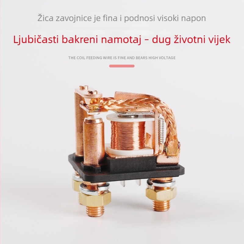FLS849M automobilno rele za start u nuždi, 250 A visokog toka, 4-pin i 5-pin priključci, 8 velikih bakrenih pinova
