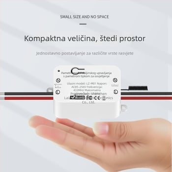 Bežični pametni rele modul s dvostrukim upravljanjem za stropno rasvjetu s daljinskim upravljanjem, 220V