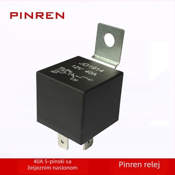 40A5-pin automobilni relej, 12V DC, za motocikle i brodice, s metalnim stražnjim kućištem
