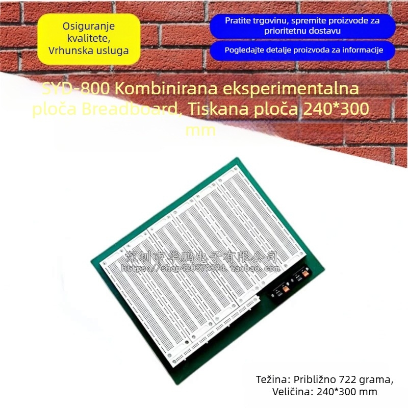 SYD-800 Breadboard za prototipiranje, 240 x 300 mm, izvorno novo