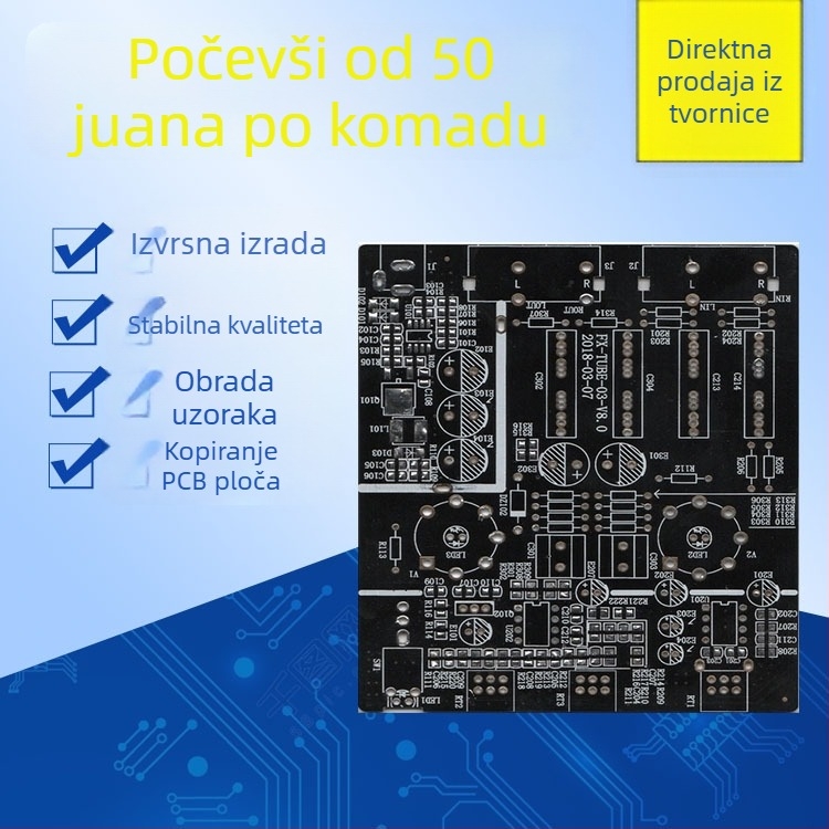 4-slojna FR-4 PCB s pozlaćenim slojem, potpuno testirana, uzorci dostupni
