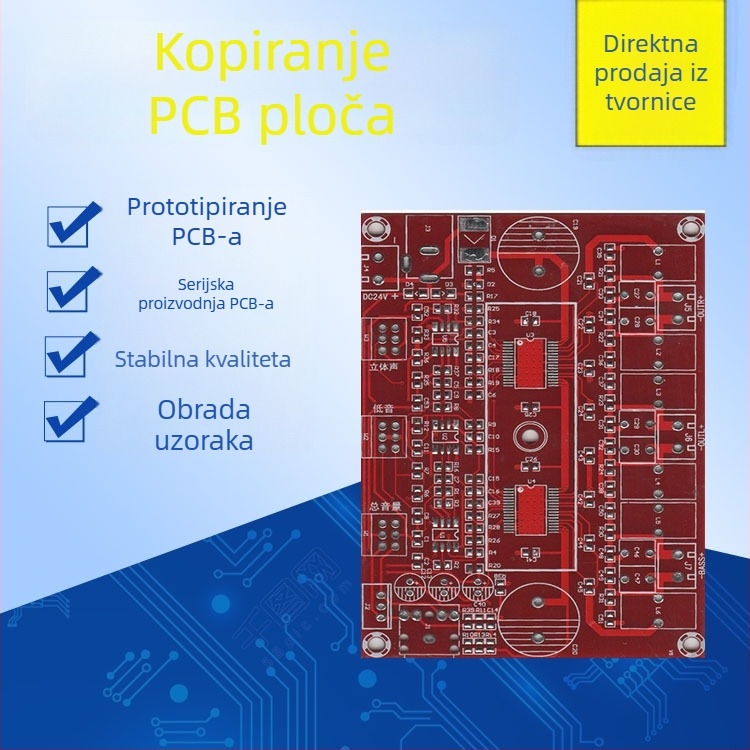 4-slojna FR-4 PCB s pozlaćenim slojem, potpuno testirana, uzorci dostupni