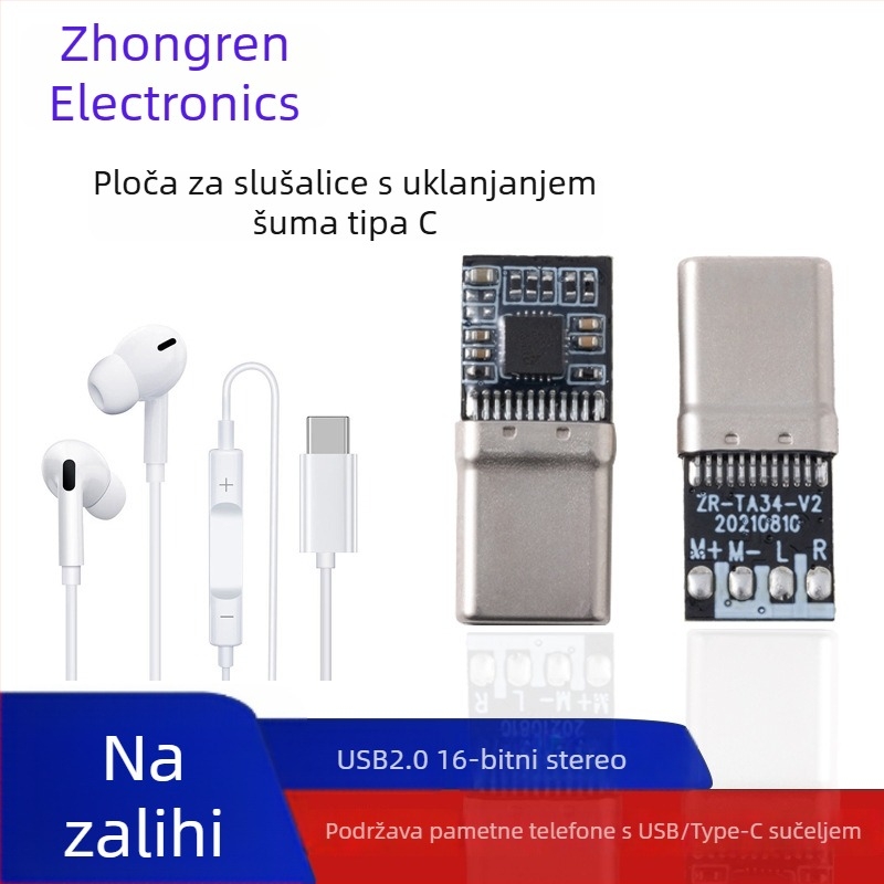 OEM Audio ploča Type-C za žične slušalice s digitalnim dekodiranjem zvuka i redukcijom šuma