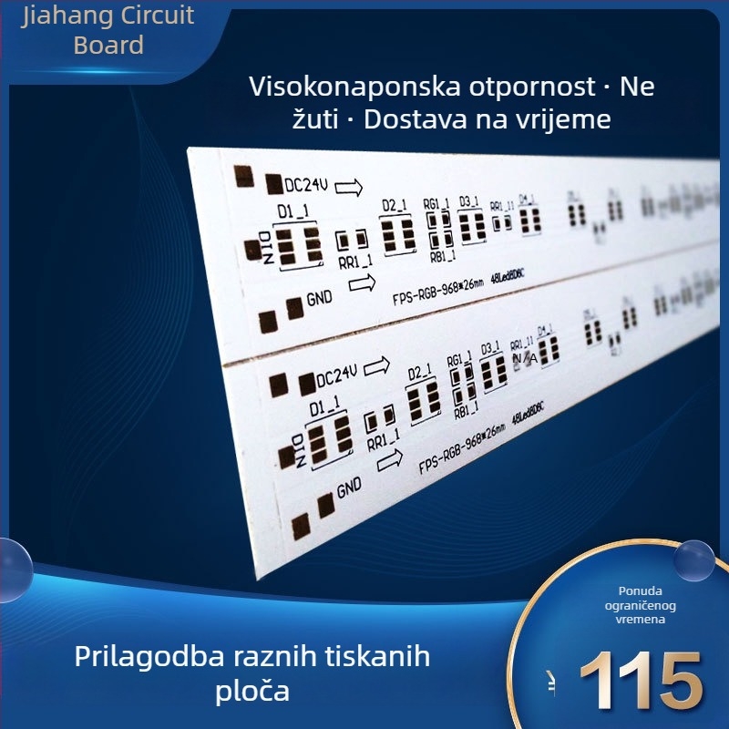 LED pločica s aluminijskim substratom, visoke snage, dizajn PCB ploče