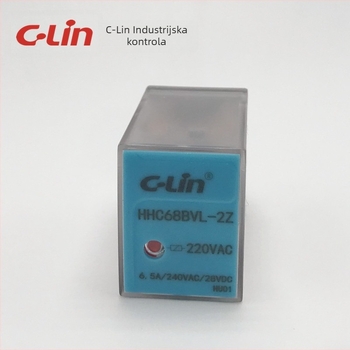 XinLing HHC68BVL-2Z (HH52P, MY2) elektromagnetski relej, 6,5 A, 8-pin, s LED indikatorom