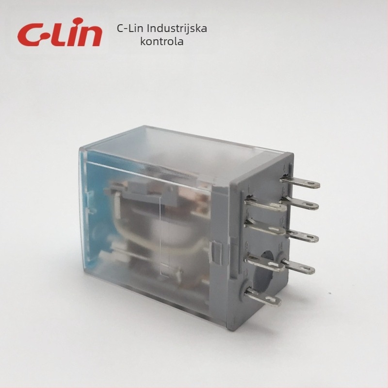 XinLing HHC68BVL-2Z (HH52P, MY2) elektromagnetski relej, 6,5 A, 8-pin, s LED indikatorom