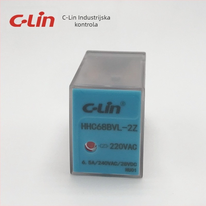 XinLing HHC68BVL-2Z (HH52P, MY2) elektromagnetski relej, 6,5 A, 8-pin, s LED indikatorom