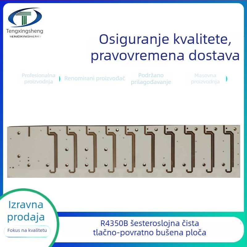 R4350B visokofrekvencijska dvostruka PCB pločica s bakrenom podlogom, epoksidna smola, back-drilled prototip pločica