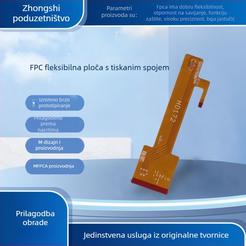 Višestruka FPC fleksibilna ploča, jednostrani i dvostrani panel, brzo prototipiranje