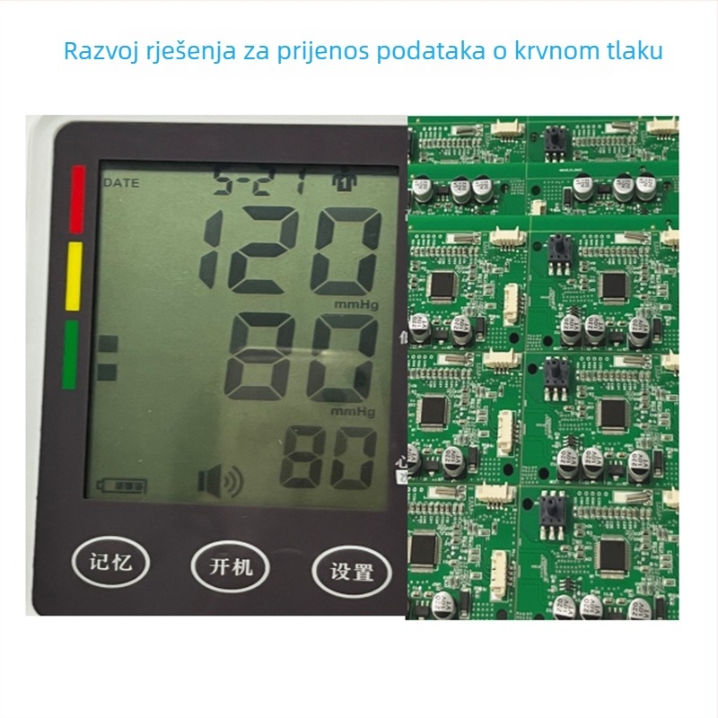 Tlakomjer za nadlakticu – PCBA rješenje dizajna sa glasovnim najavom, višenamjenska all-in-one pločica