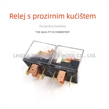 Automobilsko rele s indikatorom, visokim tokom, 12V/24V, 80A, prozirno kućište, 5 pinova